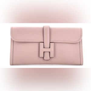 COPY - 2023 HERMES JIGE CLUTCH LIGHT MEAUVE/PINK SWIFT NEW IN BOX